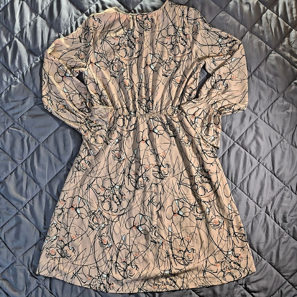 (S) Women's Nordstrom Rack Pink Floral Long Sleeve Dress - Picture 2 of 10